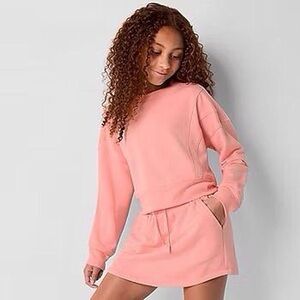 Xersion Pink Sweatshirt and Skirt Set